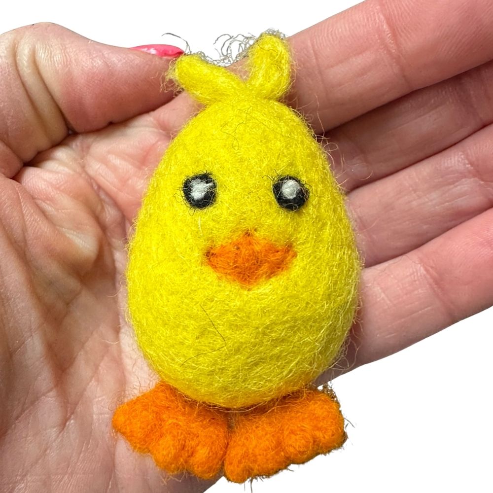 Chick Cat Toy Sprayed with Catnip | Wool