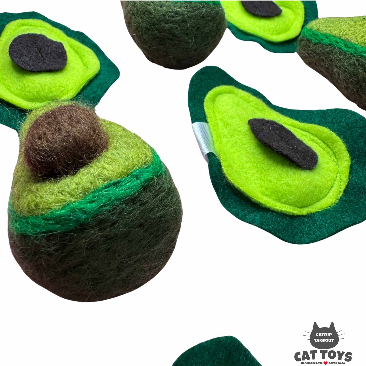 Avocado Catnip Toy | Wool Felted - CatnipTakeout