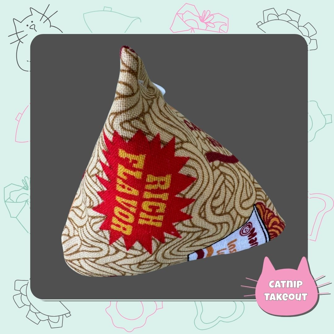 Ramen | Siracha | Hot Sauce Catnip Cat Toy Happy Sack - CatnipTakeout Ramen Noodle