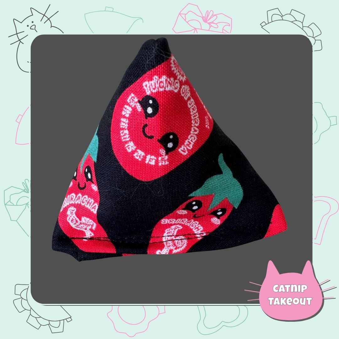 Ramen | Siracha | Hot Sauce Catnip Cat Toy Happy Sack - CatnipTakeout Black Siracha (Hot Sauce)
