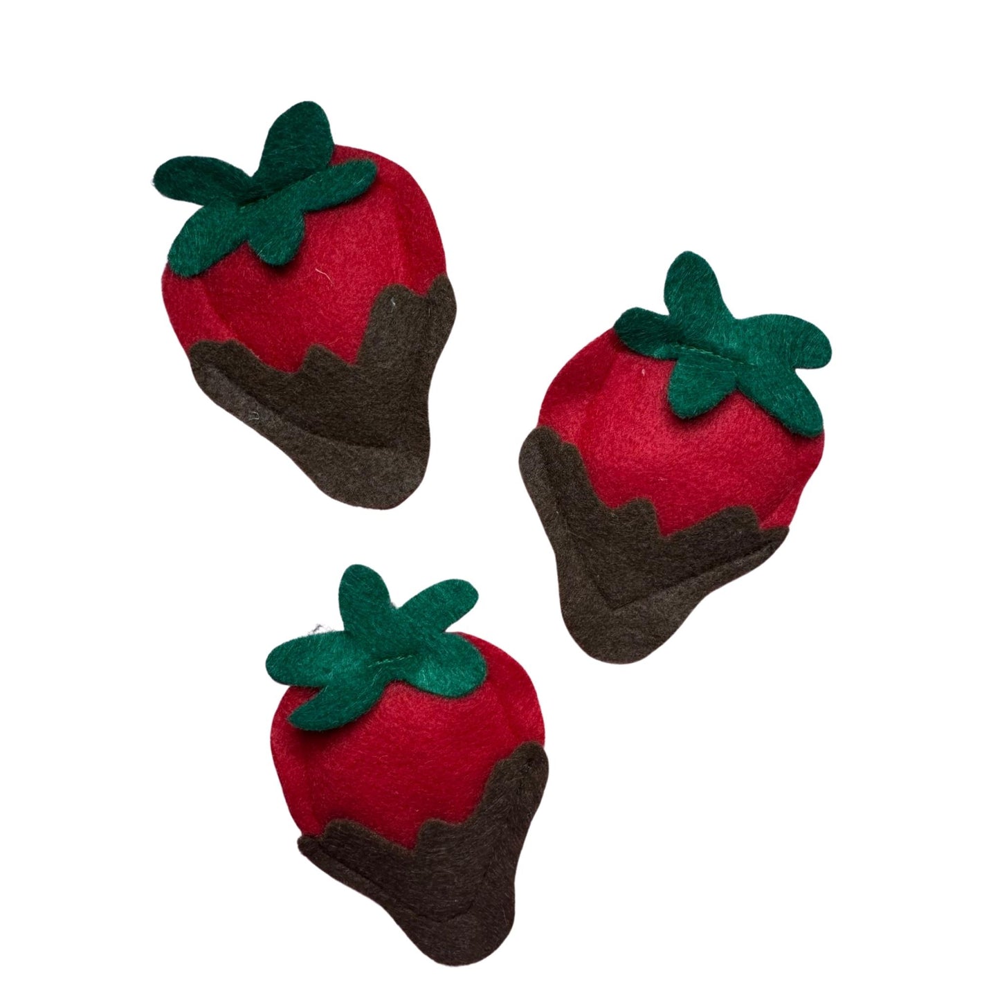 Chocolate Dipped Strawberry Catnip Toy