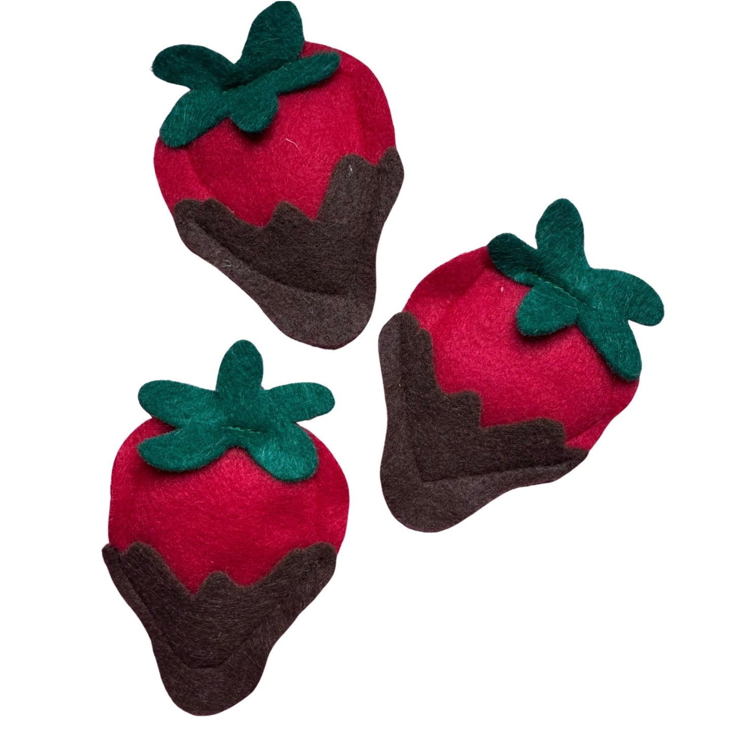 Chocolate Dipped Strawberry Catnip Toy