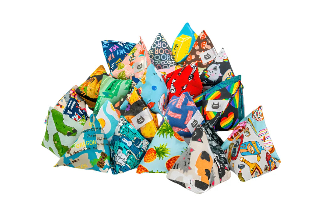 Collection of dumpling-shaped catnip toys. Dumpling Collection | Premium Cat Toys | Fun from CatnipTakeout