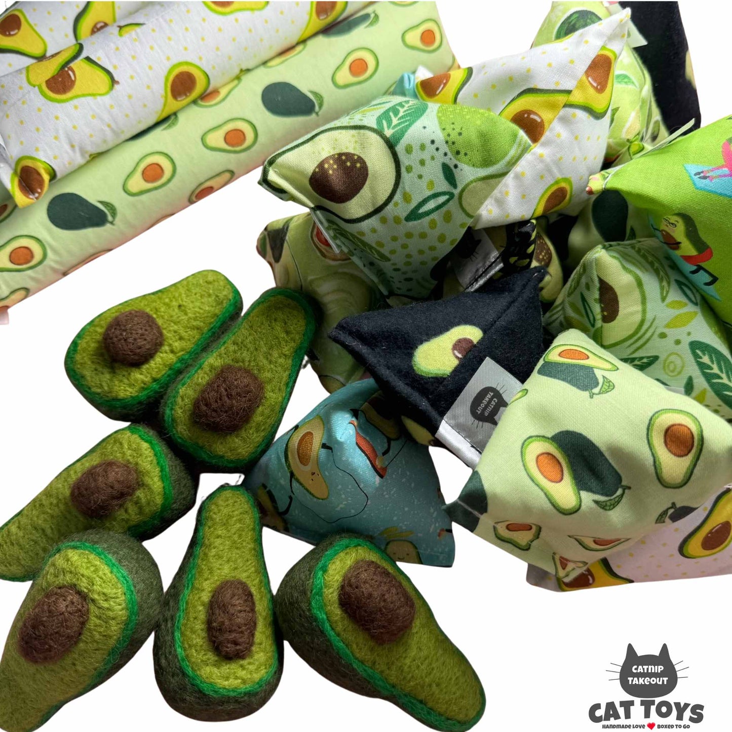 Avocado Catnip Cat Toy Happy Sack - CatnipTakeout