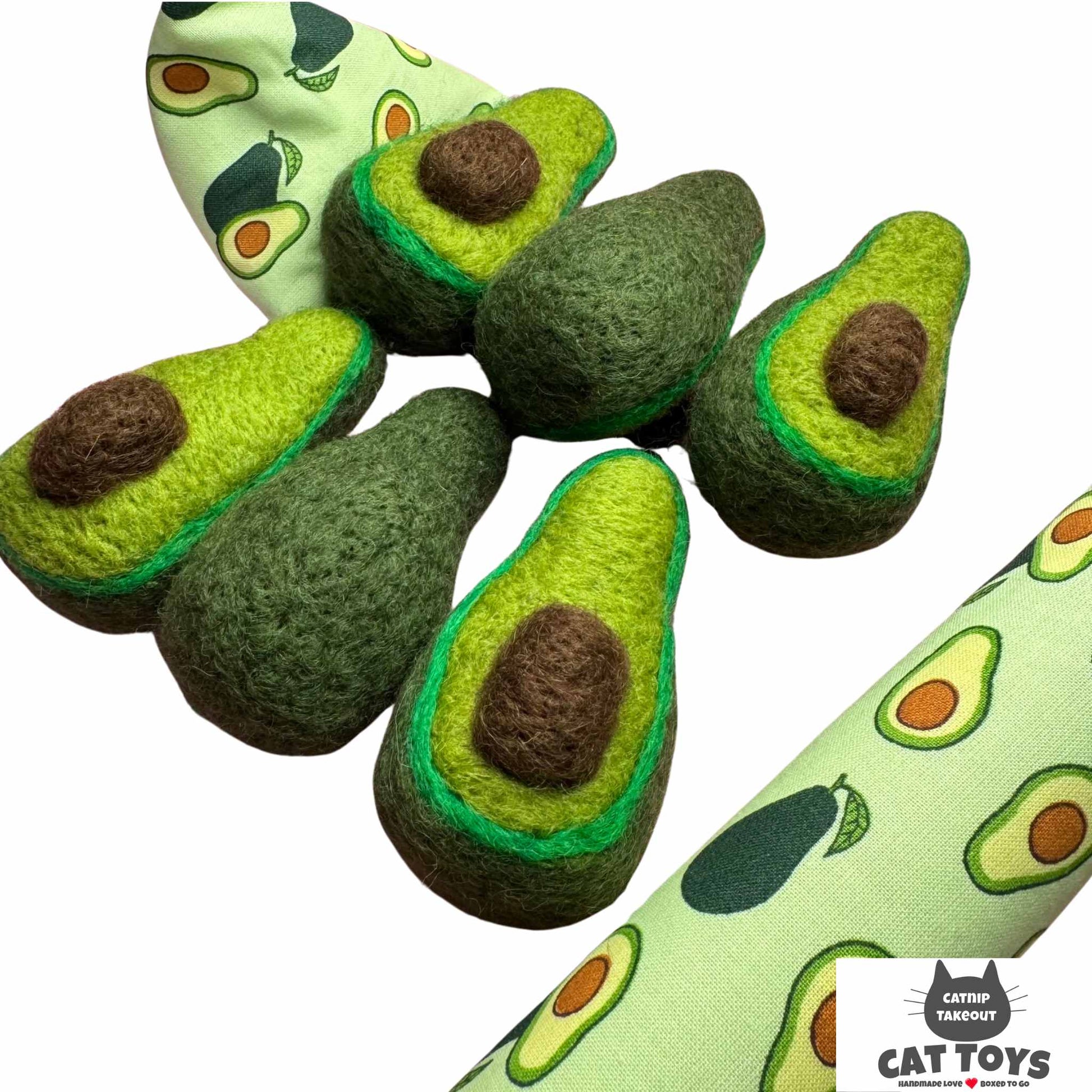 Avocado Catnip Toy | Wool Felted - CatnipTakeout