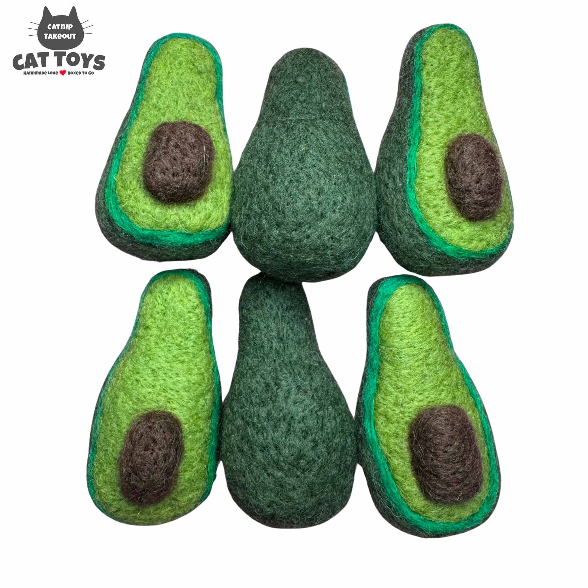 Avocado Catnip Toy | Wool Felted - CatnipTakeout