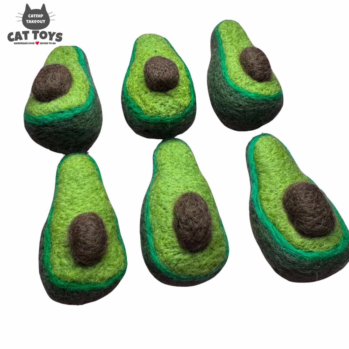 Avocado Catnip Toy | Wool Felted - CatnipTakeout