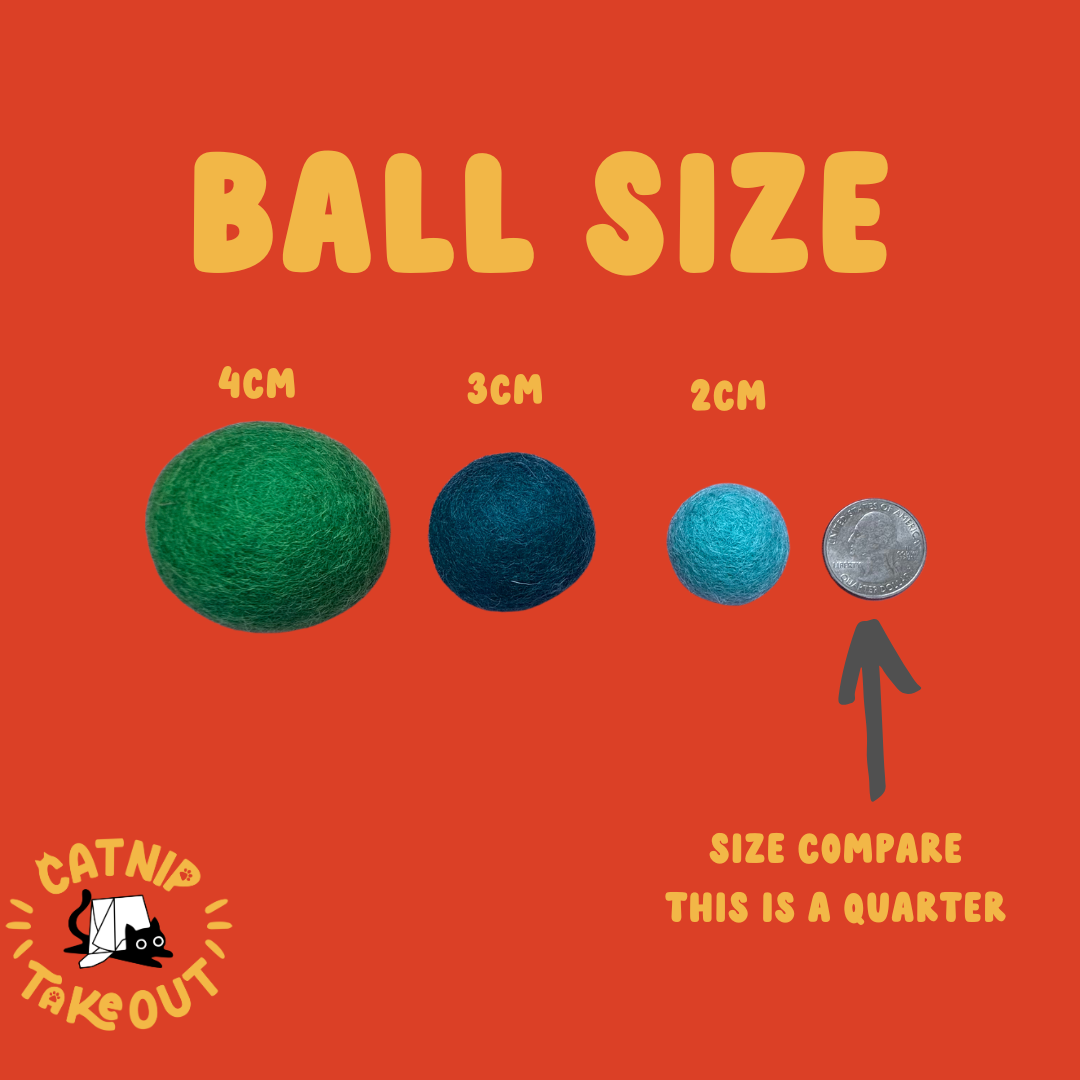 Ball Catnip Cat Toy | Wool | Weekly on the Menu