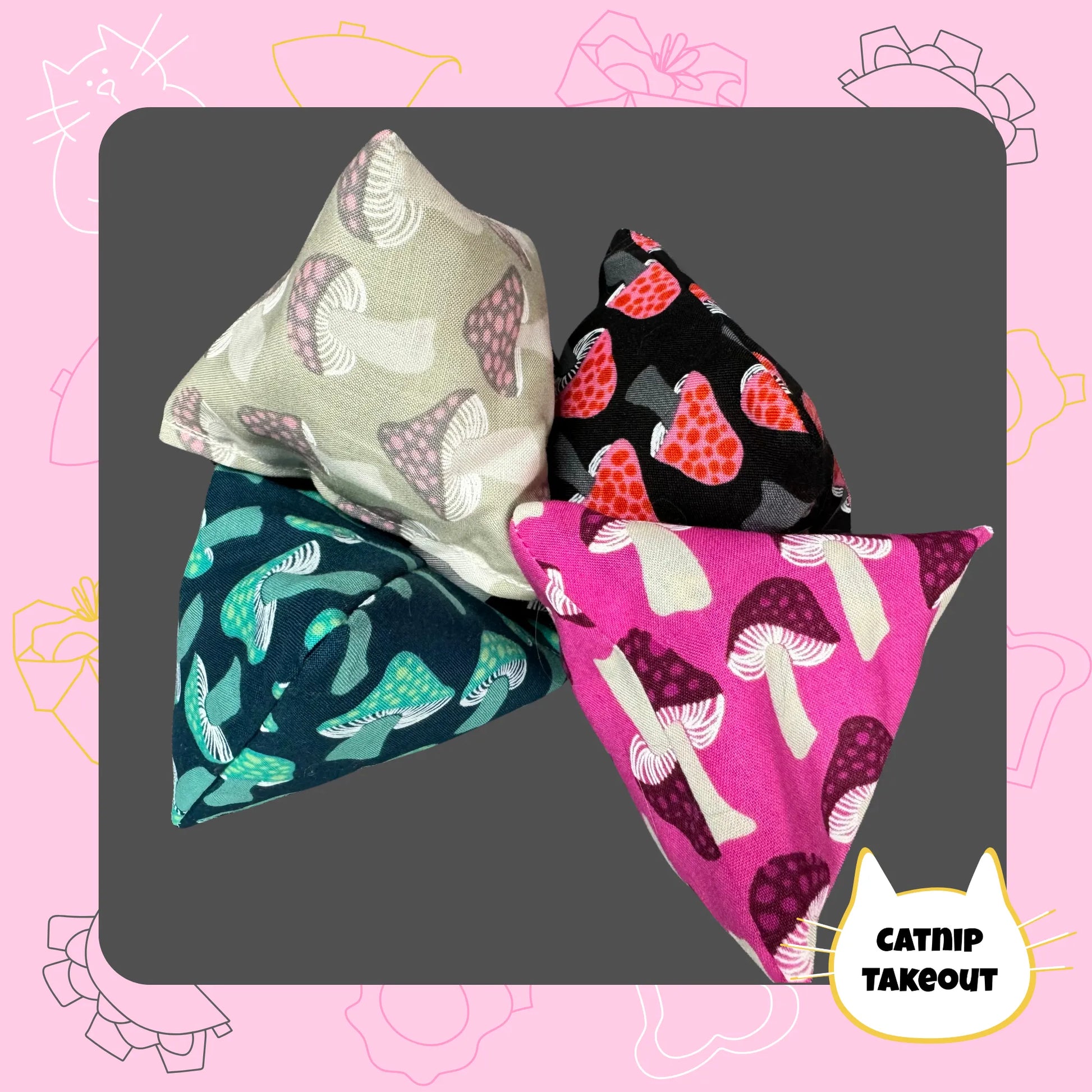 Mushroom Catnip Cat Toy Happy Sack - CatnipTakeout