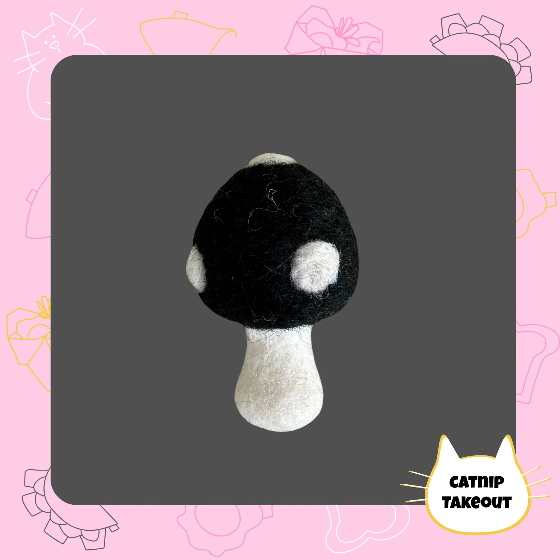 Mushroom Catnip Toy | Wool Felted Cat Toy - CatnipTakeout