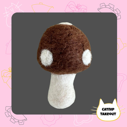 Mushroom Catnip Toy | Wool Felted