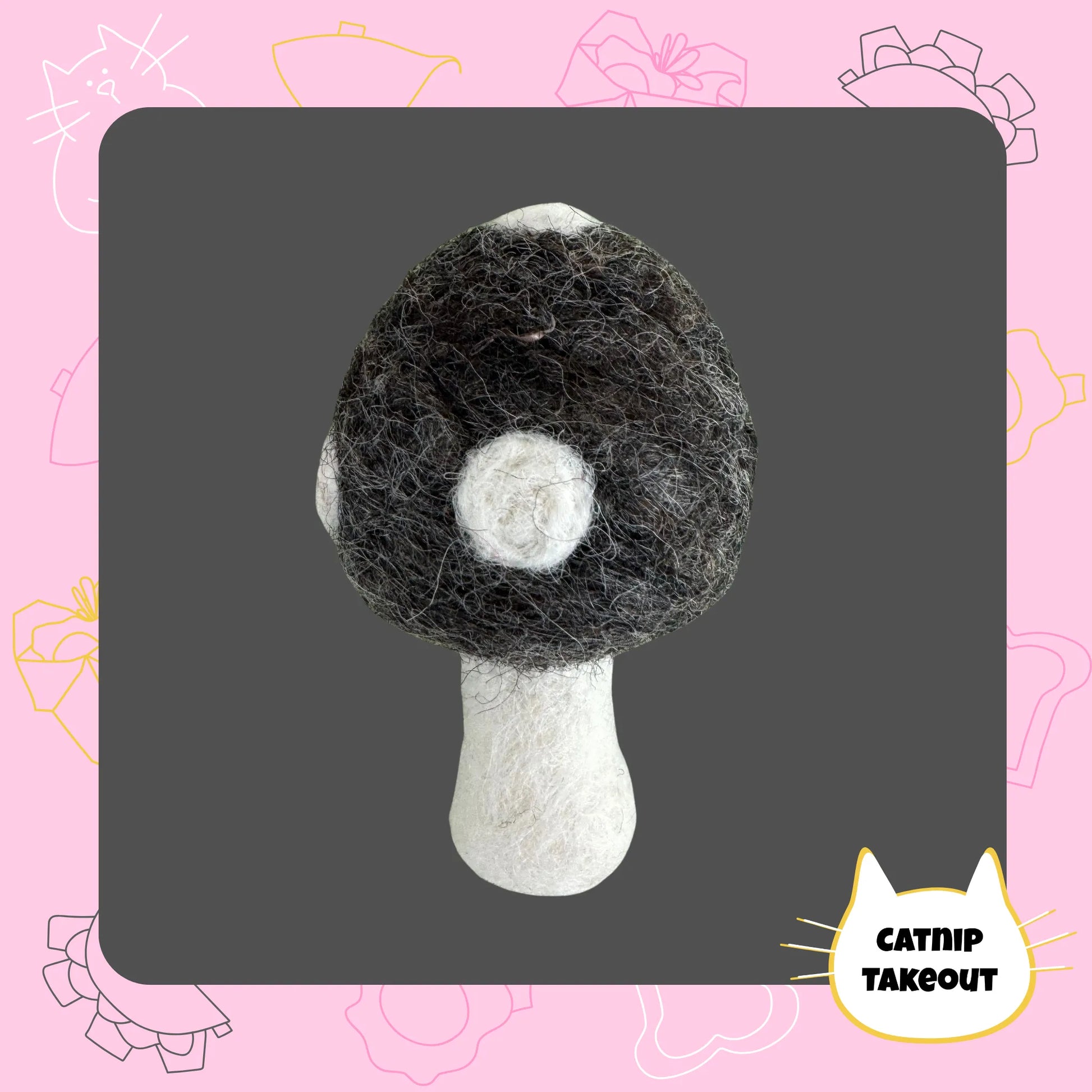 Mushroom Catnip Toy | Wool Felted Cat Toy - CatnipTakeout