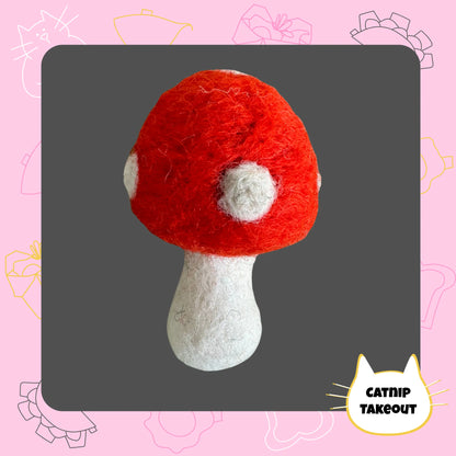 Mushroom Catnip Toy | Wool Felted