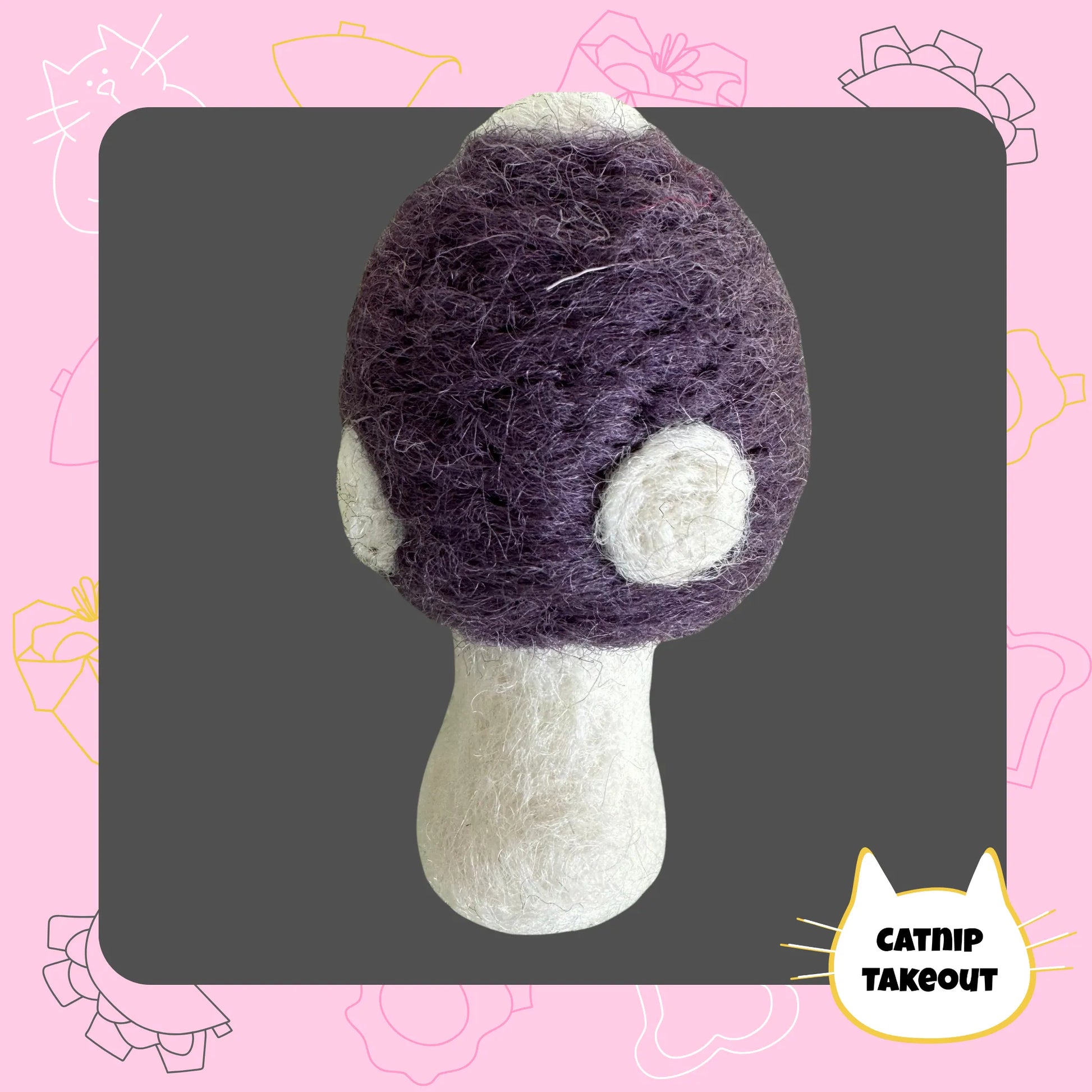 Mushroom Catnip Toy | Wool Felted Cat Toy - CatnipTakeout
