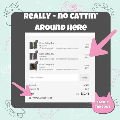 Eggroll | Kicker Cat Toy Pink Kitty Theme with Catnip