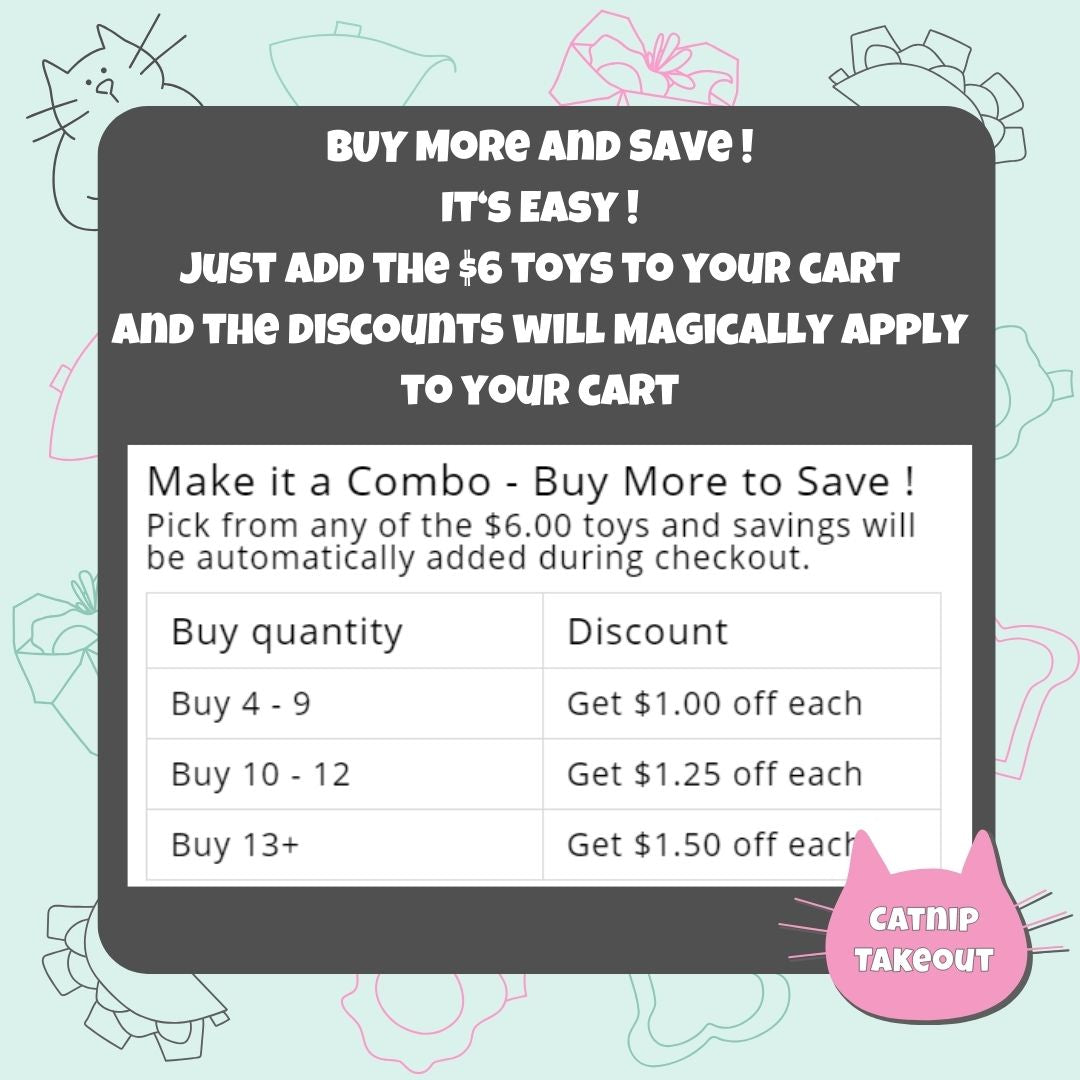 French Fries Catnip Toy SnackTime Fun by CatnipTakeout