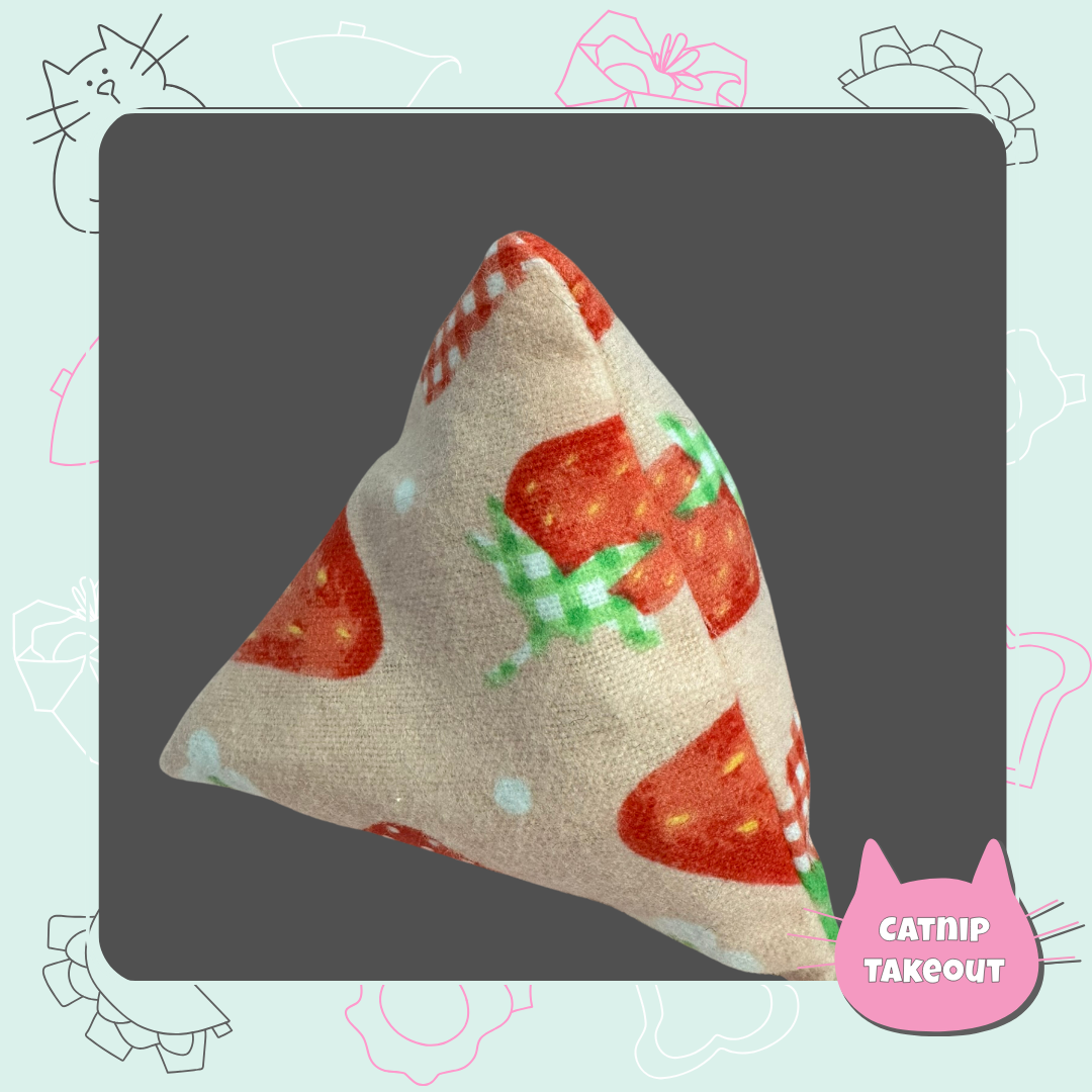 Strawberry Catnip Cat Toy Happy Sack - CatnipTakeout
