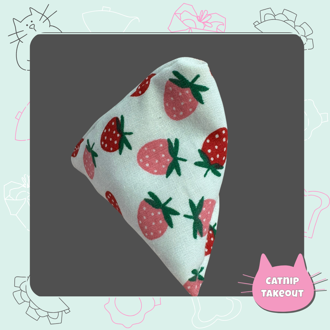 Strawberry Catnip Cat Toy Happy Sack - CatnipTakeout
