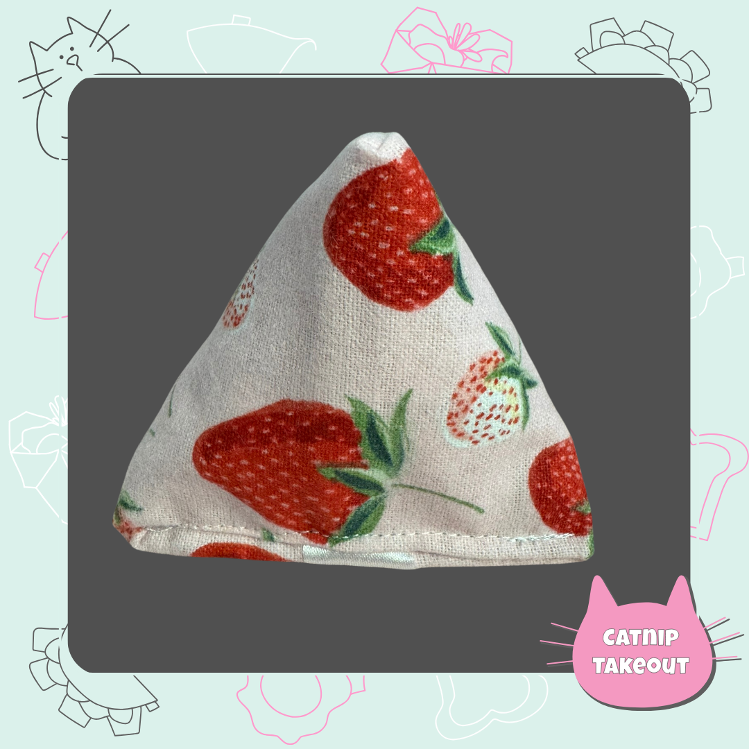 Strawberry Catnip Cat Toy Happy Sack - CatnipTakeout
