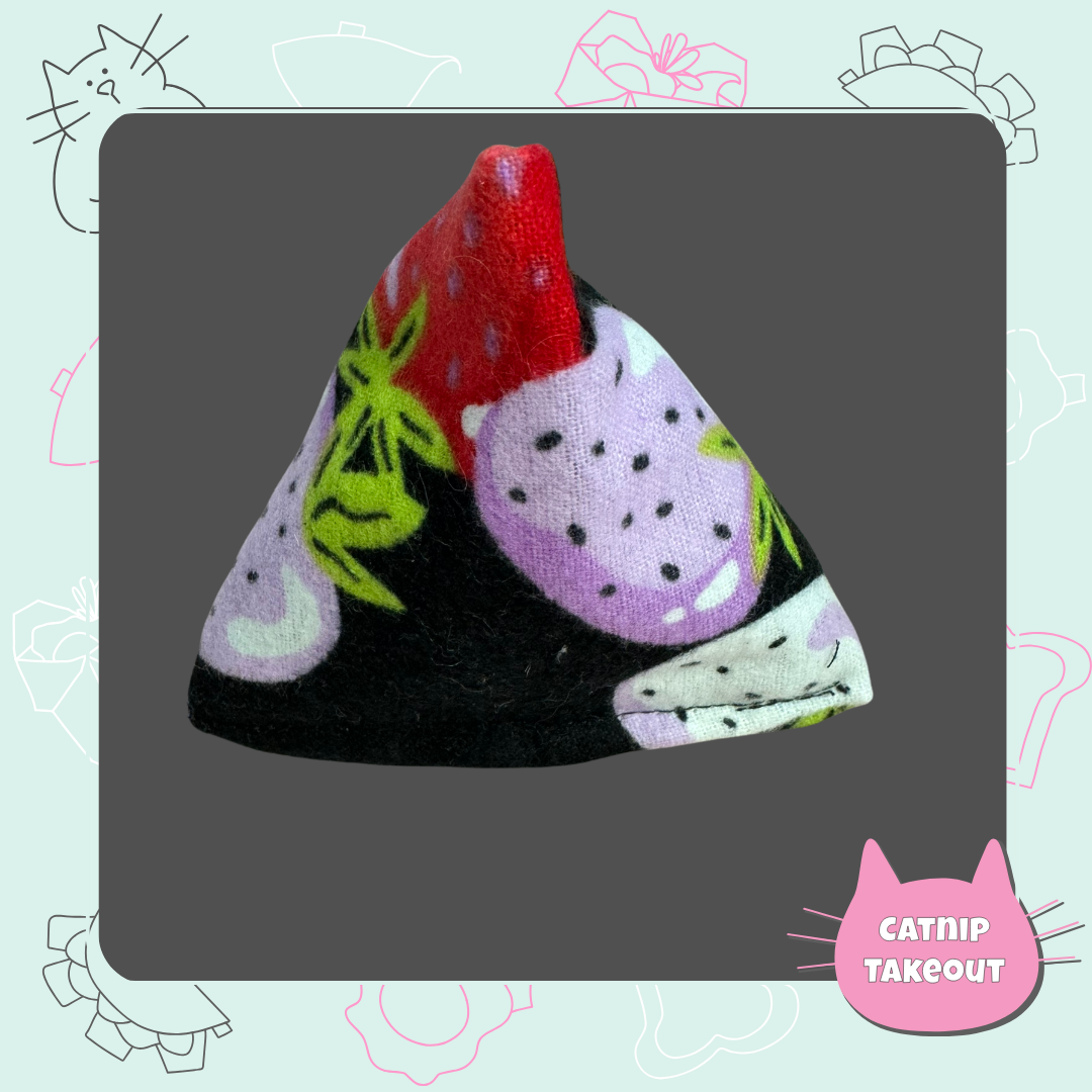 Strawberry Catnip Cat Toy Happy Sack - CatnipTakeout