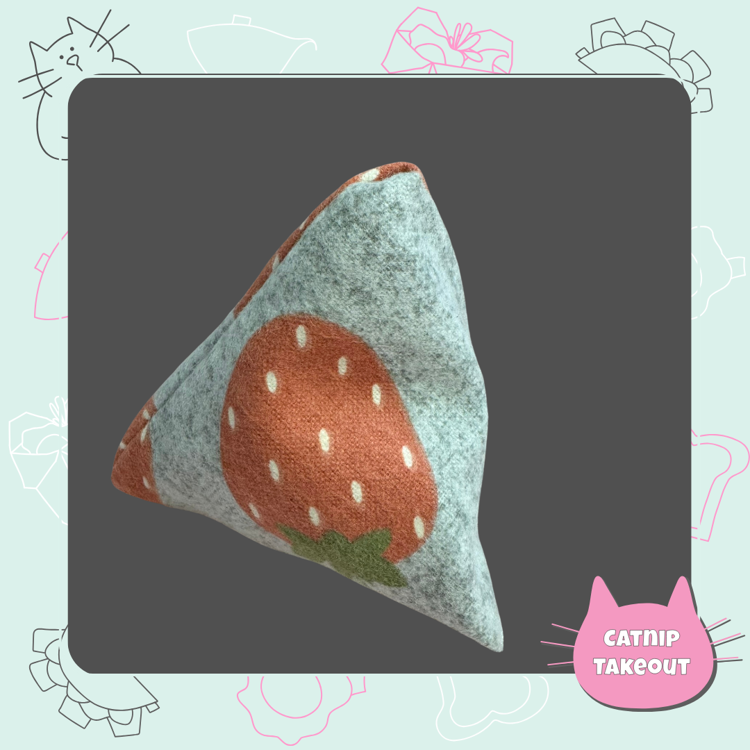 Strawberry Catnip Cat Toy Happy Sack - CatnipTakeout