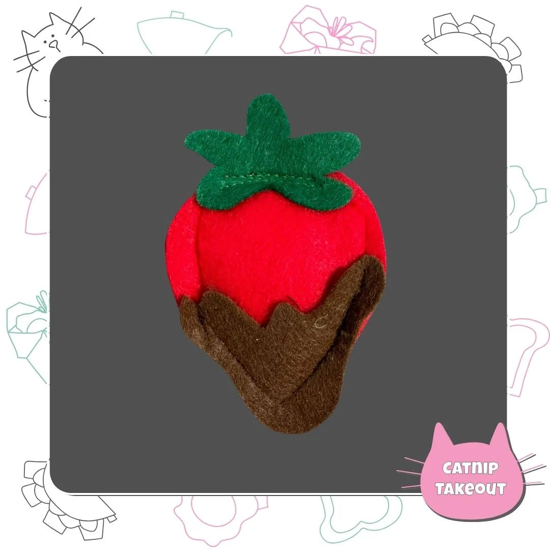 Chocolate Strawberry Catnip Toy