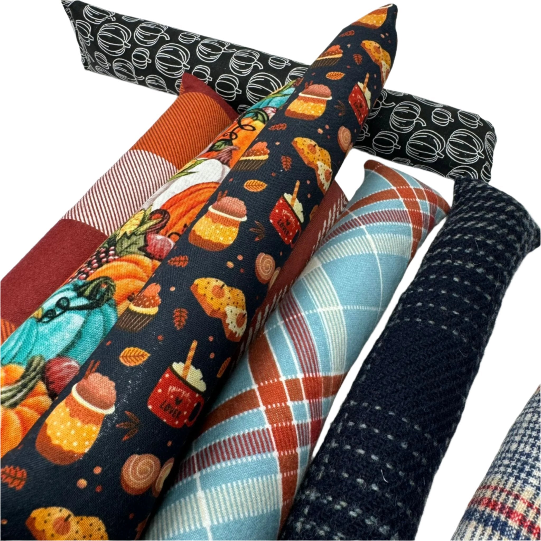 Load video: Kick Catnip Cat Toy in fall themed fabric.  Video of the kickers showing more detail.