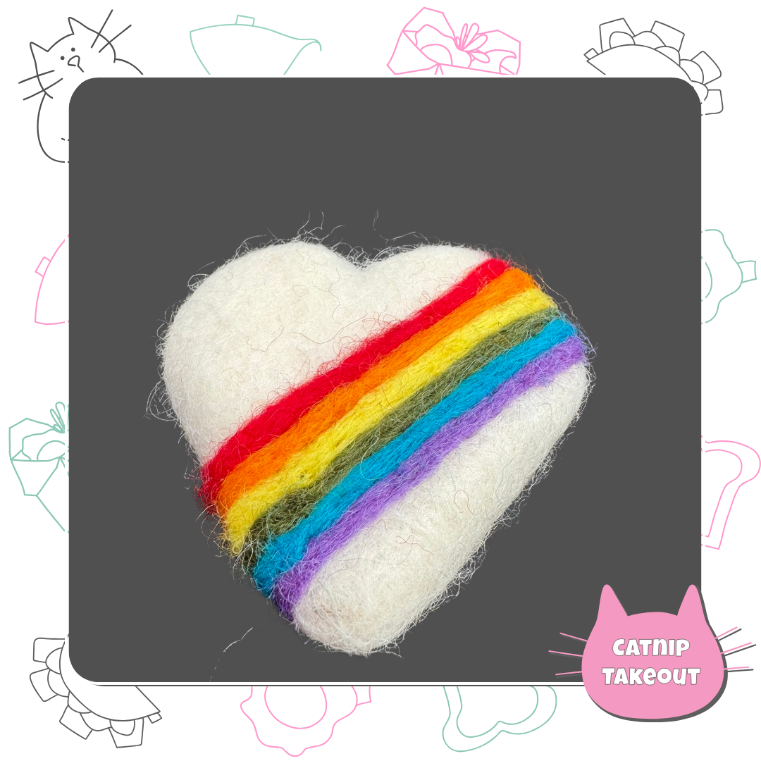 Heart Catnip Toy | Wool Felted