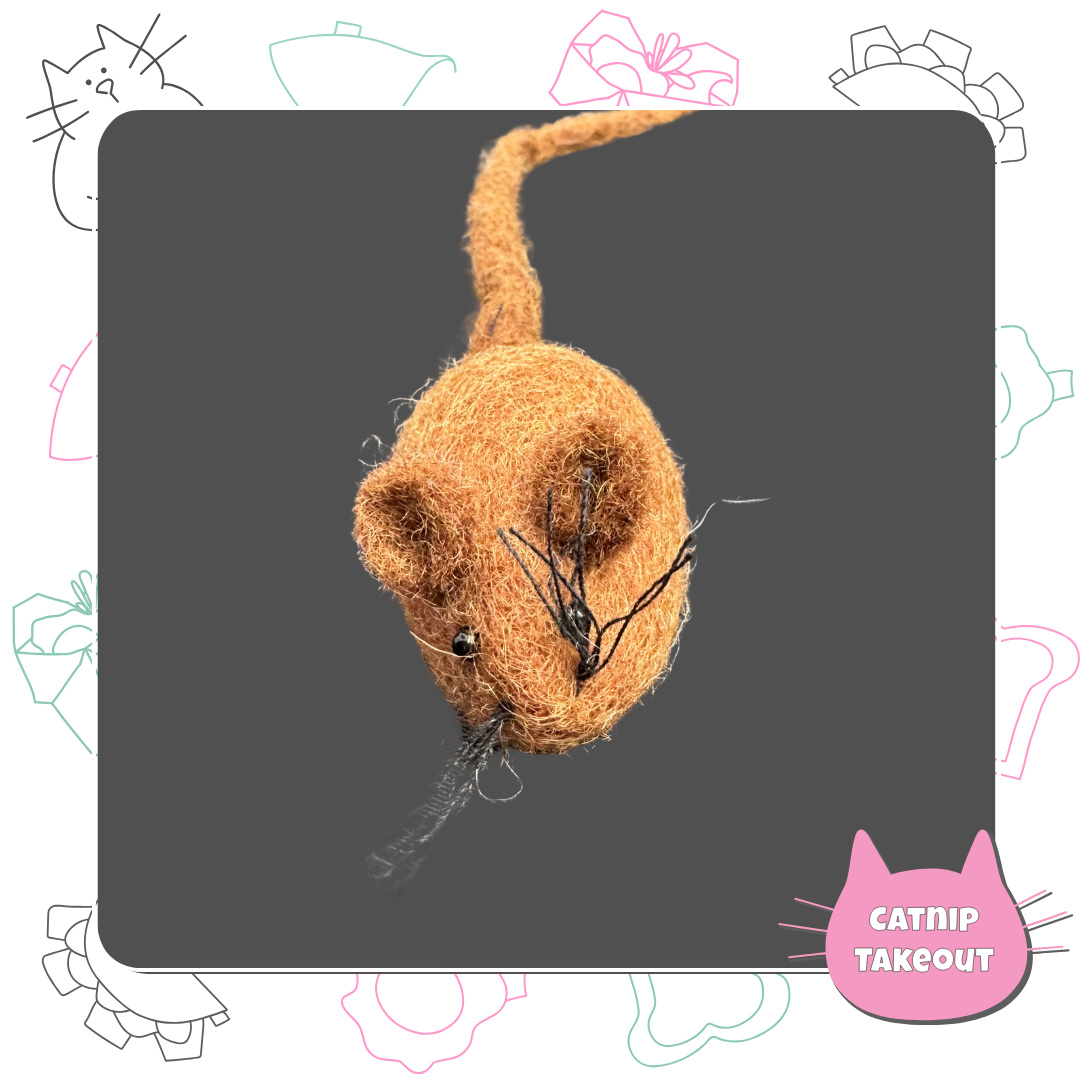 Mouse Catnip Toy | Wool Felted Cat Toy - CatnipTakeout