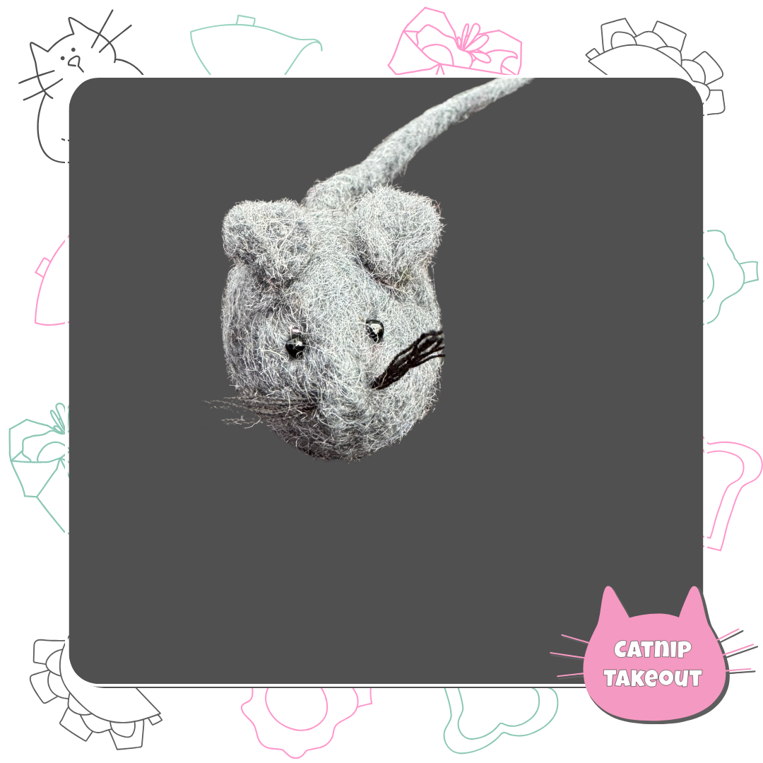 Mouse Catnip Toy | Wool Felted Cat Toy - CatnipTakeout