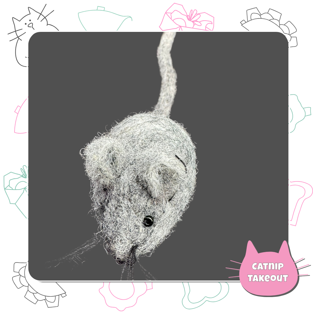 Mouse Catnip Toy | Wool Felted Cat Toy - CatnipTakeout