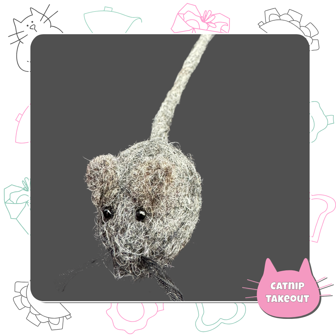 Mouse Catnip Toy | Wool Felted Cat Toy - CatnipTakeout
