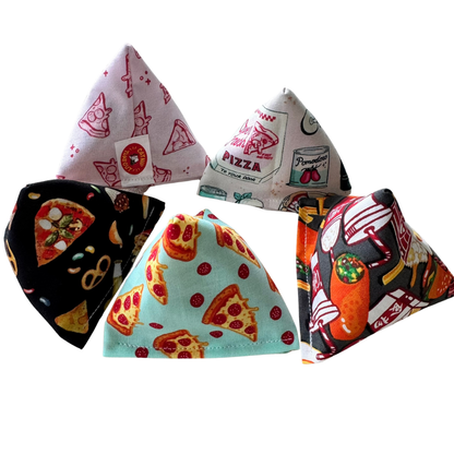 Pizza cat toy for senior cats filled with catnip to encourage gentle movement, engagement, and low-impact interactive play