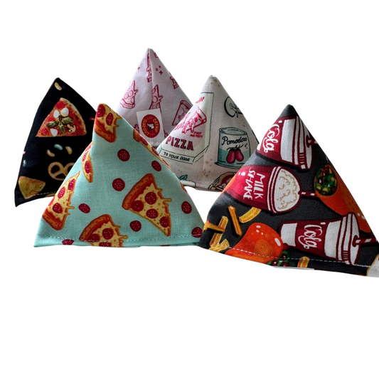 Pizza cat toy with catnip in happy sack, kicker, and mini kicker sizes designed for active cats who need interactive play to reduce boredom