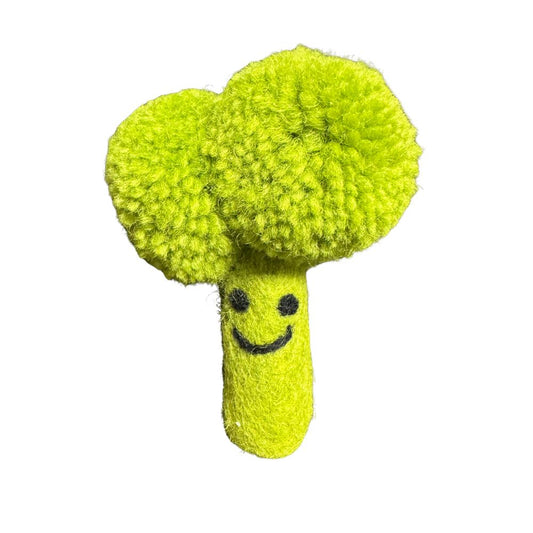 Broccoli Cat Toy wool cat toy with catnip for batting and indoor cat play