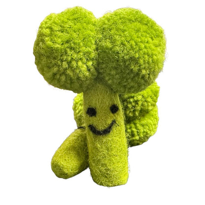 Broccoli Cat Toy wool cat toy with catnip for swatting and enrichment for indoor cats