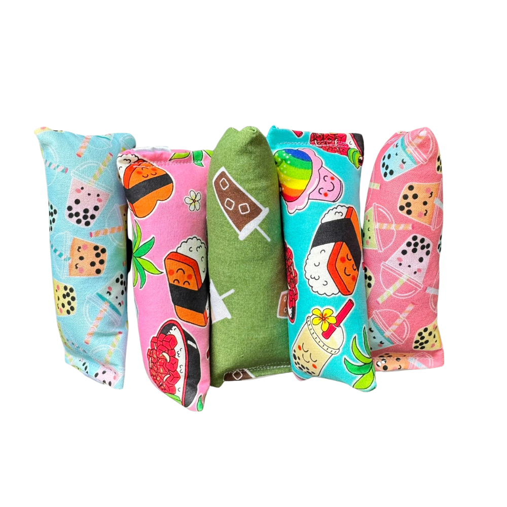 Boba tea kicker cat toys filled with catnip for chasing, grabbing, and kicking play