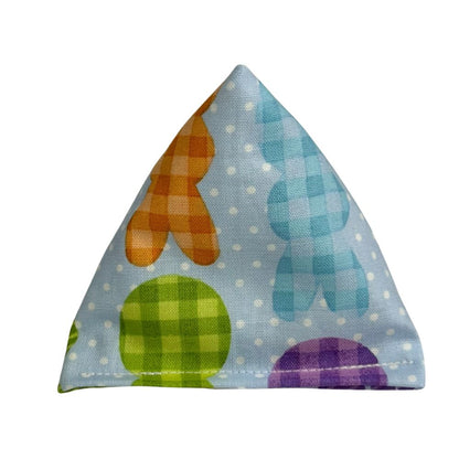 Easter bunny cotton pyramid catnip toy designed for kittens and playful active cats