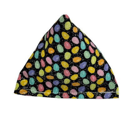 Black speckled egg pyramid catnip toy for high-energy indoor cats