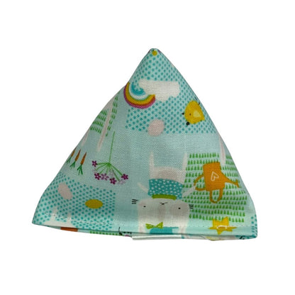 Blue spring bunny pyramid catnip toy for kittens and energetic indoor cats