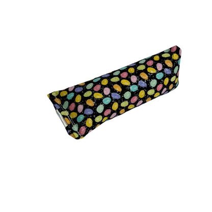 Black Easter egg mini kicker cat toy filled with catnip for energetic indoor cats