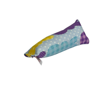 Gingham bunny mini kicker cat toy with catnip for wrestling and pouncing kittens