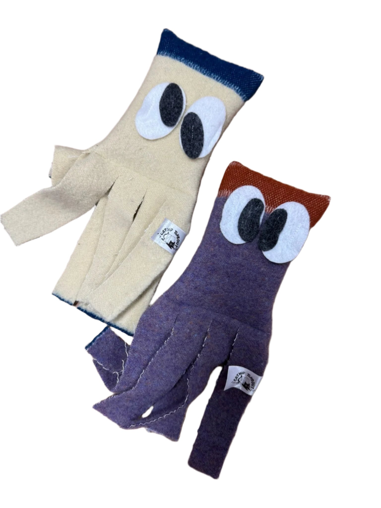 catnip-octopus	Upcycled wool octopus cat toy with googly eyes and floppy legs. Sprayed with catnip. Handmade and sustainable. Made by CatnipTakeout.