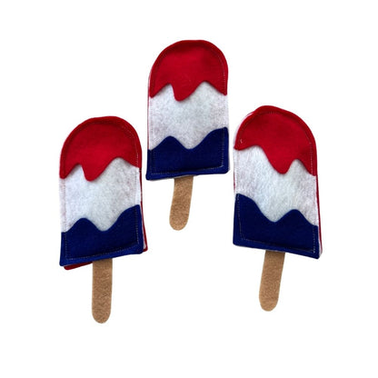 Classic and Drip Patriotic Rocket Pop cat toys filled with premium catnip.