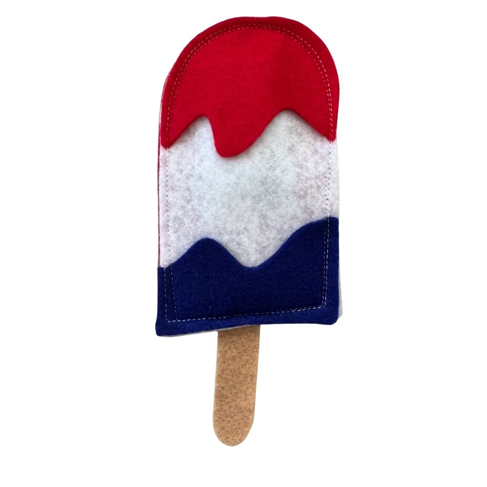 Patriotic Rocket Pop cat toys featuring the drip design filled with premium catnip.