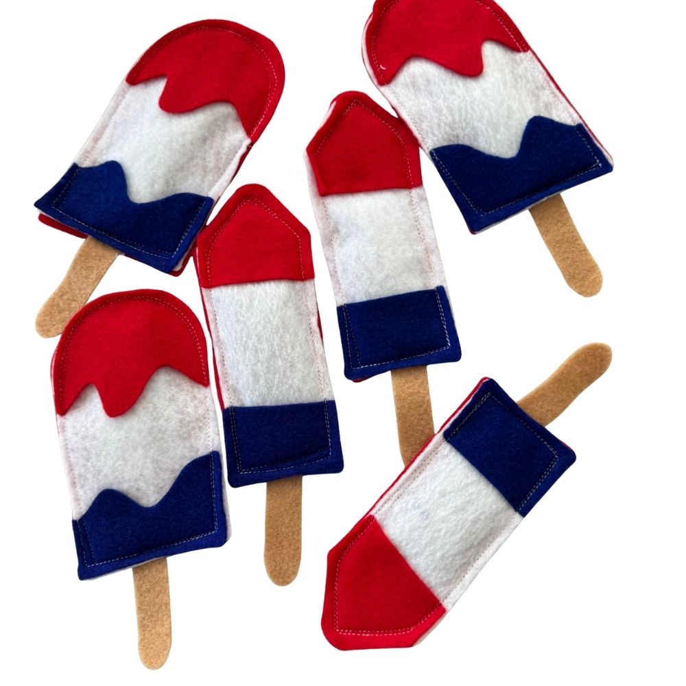 Patriotic Rocket Pop cat toys featuring Classic and Drip Rocket Pop designs.