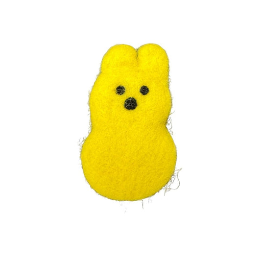 catnip-front.jpg
Yellow Peep cat toy with catnip, 3 inch upright bunny shaped natural wool cat toy for batting and indoor play