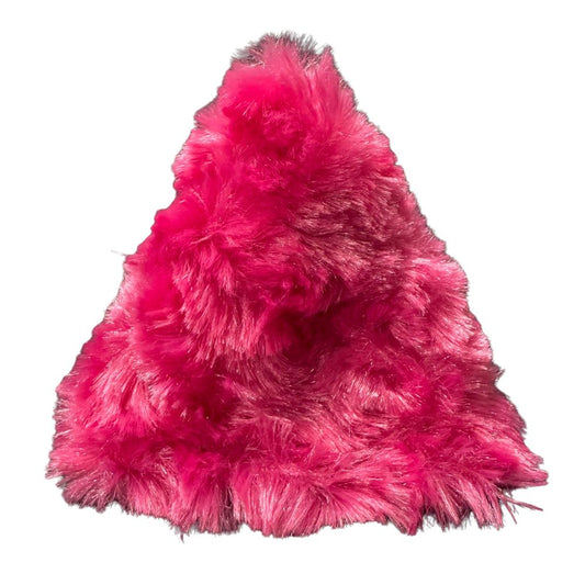 catnip-toy-CatnipTakeout
Single handmade bright pink minky Happy Sack cat toy, pyramid-shaped and plush, filled with signature premium catnip for interactive play. Made by CatnipTakeout.