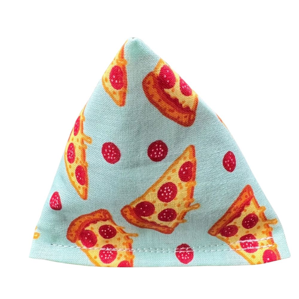 Pizza handmade cat toy with fresh catnip in classic pepperoni print