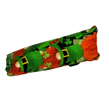 Mini leprechaun themed kicker cat toy with catnip for festive indoor cat play